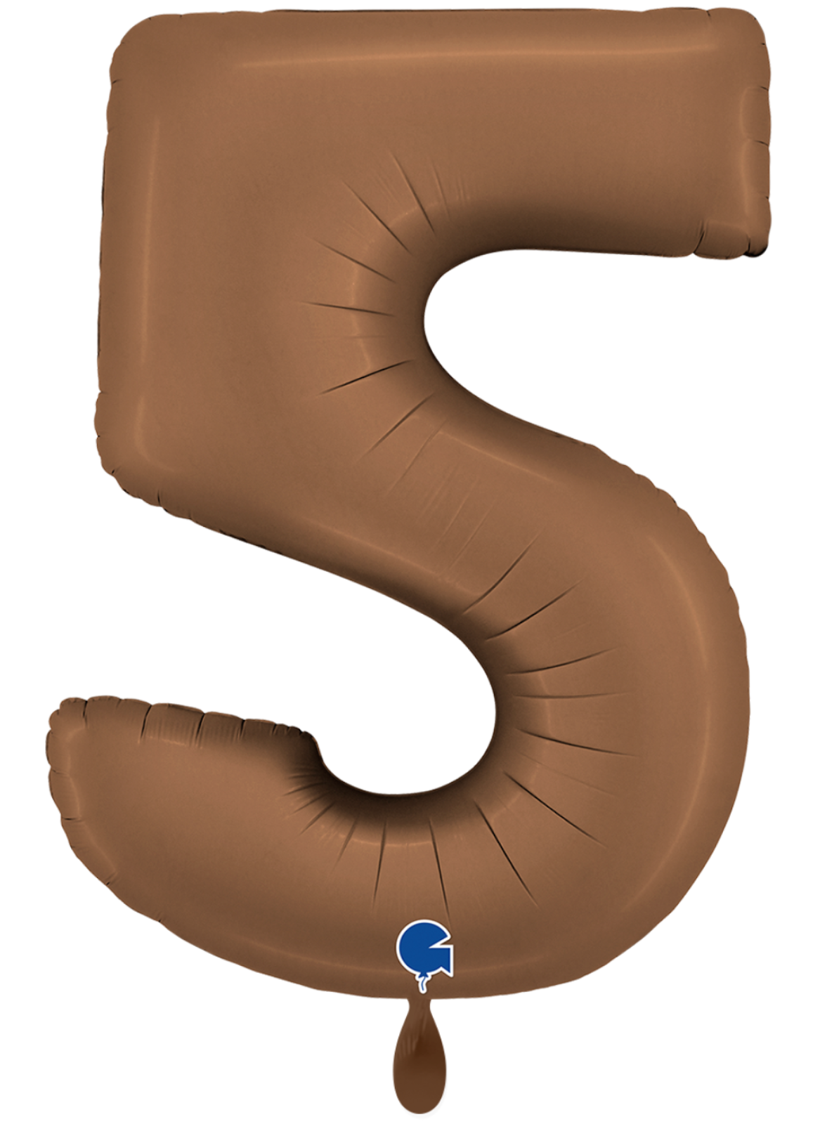 Schokoladenbraune Zahl - 5 - Ø 101cm